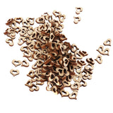Maxbell 6x3mm Wooden Blank Hollow Heart Embellishments DIY Crafts 10mm 100pcs
