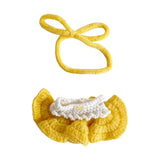 Maxbell Plush Figure Overall Skirt Pretend Play Clothing DIY Dress up for 17cm Dolls yellow