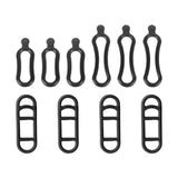 Maxbell 5x/10x Stable Black Rubber Straps for Handlebar Driving Recorders Flashlight 10 Pieces