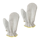 Maxbell 2 Pieces Wire Dish Cleaning Rags Cleaning Cloths for Wet and Dry Argent