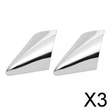Maxbell 3x2 Pieces Shoes Pointed Protector Steel for Boots High Heels Shoes Protection Silver