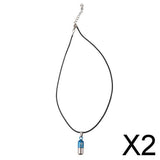Maxbell 2xStainless Love Pill Ash Keeper Capsule Tablet Pendant Necklace Chain Unisex