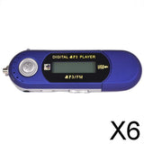 Maxbell 6x8GB USB MP4 MP3 Music Video Player Recording FM Radio eBook Blue