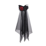 Maxbell Halloween Headdress Artificial Rose Headband for Role Playing Bride Carnival Style E Headband