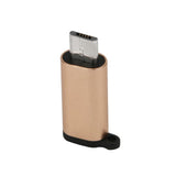 Maxbell 2xType C Adapter with Keychain Charger to Micro USB Converter Connector Gold