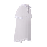 Maxbell Women High Low Tutu Skirts Stylish 38.98inch Length for Costume Party Formal White