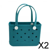 Maxbell 2xBeach Bag Outdoor Medium Shopping Basket for Pool Groceries Summer