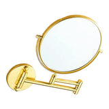 Maxbell Maxbell Double Sided Wall Mount 3X Magnifying Cosmetic Shaving Swivel Mirror Golden