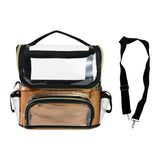 Maxbell Makeup Case Transparent Waterproof Make up Organizer for Women Makeup Artist golden