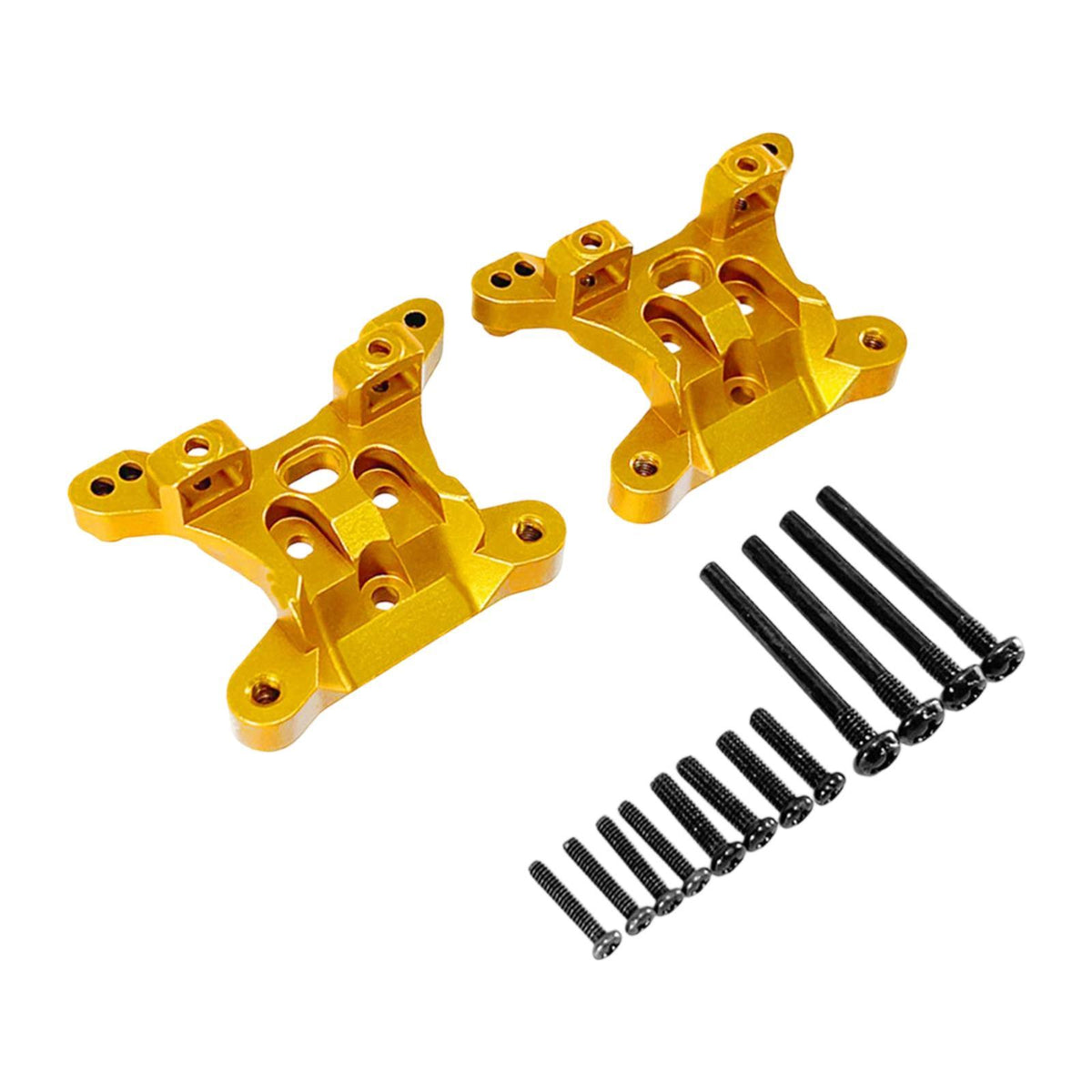 Maxbell 1:16 Remote Control Car Rustproof Front Rear Shockmount for RC Vehicle Parts Gold