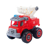 Maxbell Children Construction Truck Screwdriver Toy Take Apart Car Toy for Children Fire Truck
