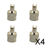 Maxbell 4x4 Pieces Motorcyle Car Slotted Head Valve Stem Caps for Core Remover Tool
