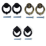Maxbell 6pcs Vintage Nickel Cabinet Drawer Dresser Cupboard Door Pull Ring Handle Knobs