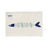 Maxbell 2 pcs Mediterranean Cotton Table Mat Rectangular Heat-insulated Place Mats