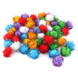 Maxbell Maxbell 70 Piece 3.5cm Glitzy Tinsel Sprayed Pompoms Balls for Sewing Jewelry Making