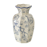 Maxbell Chinese Ceramic Flower Vase Home Decor Plant Holder for Office Wedding Table PlumBossom 10cmx24cm