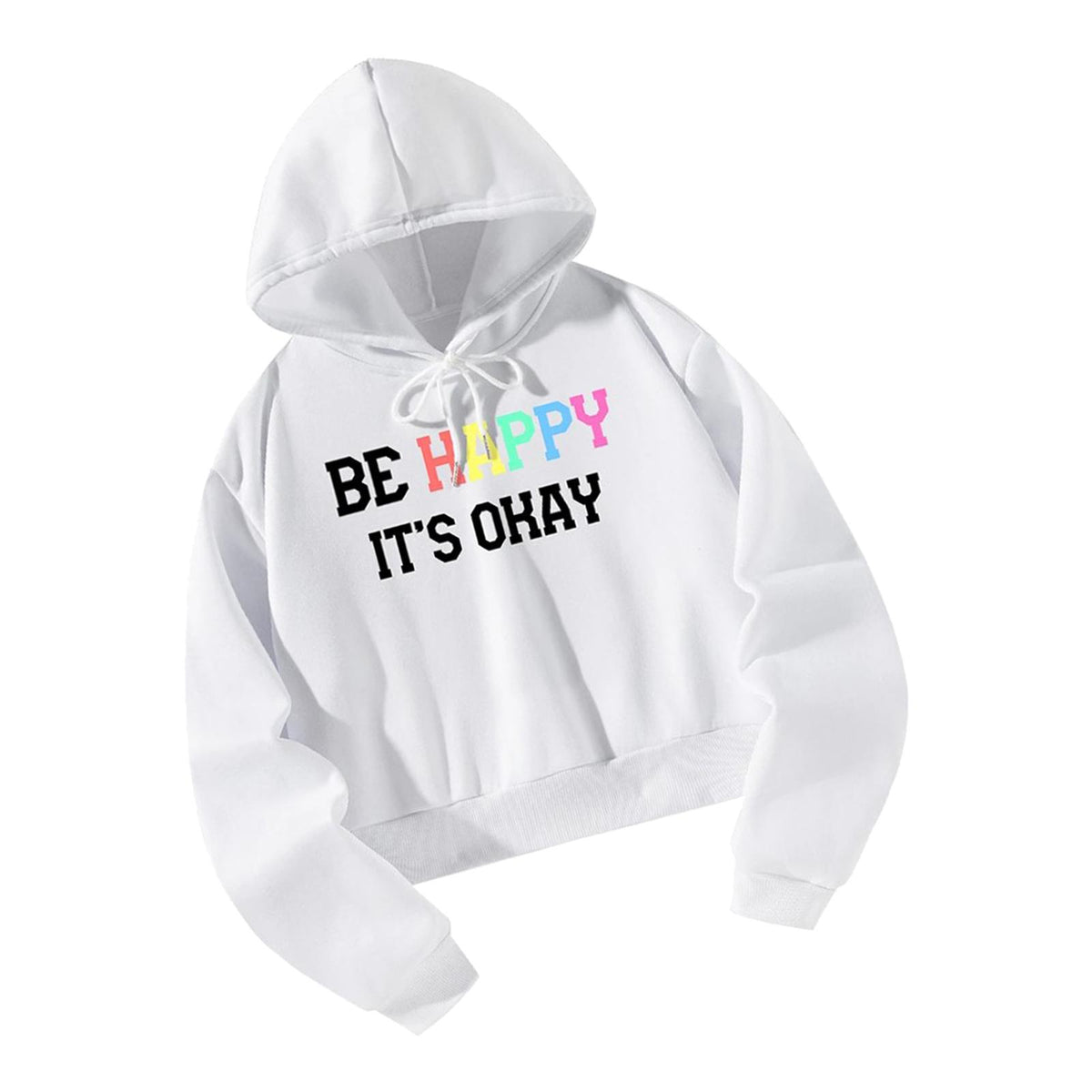Maxbell Womens Hoodie Sweatshirt Letter Pattern Outfit Fashionable Drawstring Hoodie S