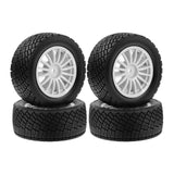 Maxbell 4Pcs 1/10 RC Car Tires W230 Sturdy Spare Parts RC Tyre Tires DIY Accessories White