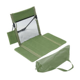 Maxbell Floor Chair with Back Support Lightweight Folding Chair Pad with Carry Bag Green