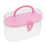 Maxbell PVC Traveling Makeup Bag Toiletry Pouch and Double Layered Clear Storage Box