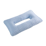 Maxbell Ear Piercing Pillow Breathable Washable Soft Comfortable Filling with A Hole Blue