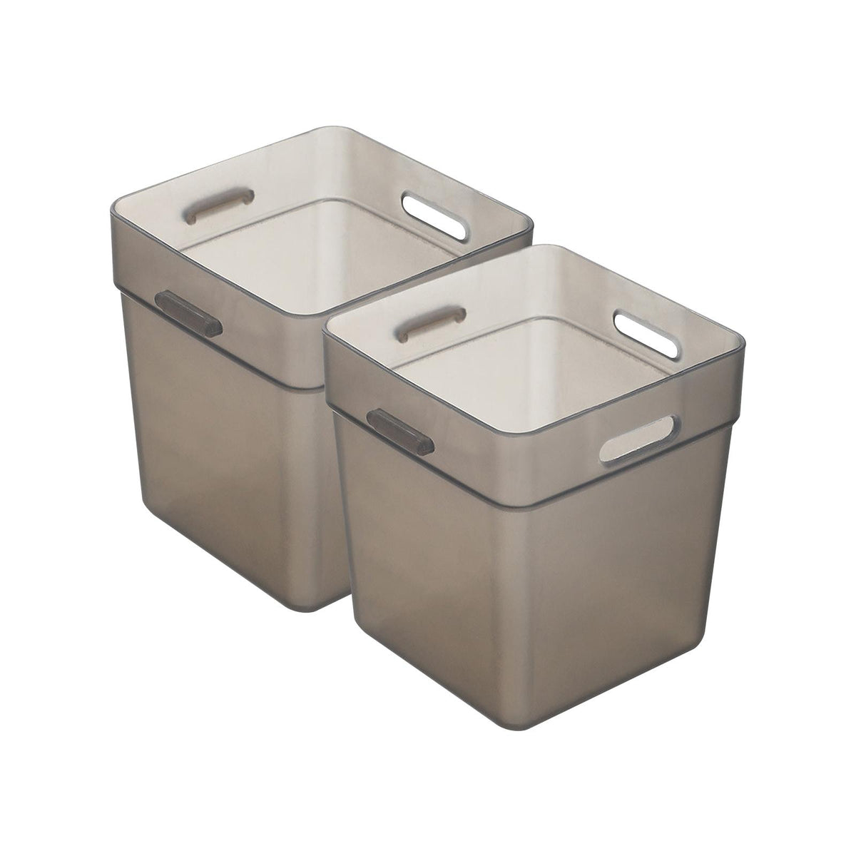Maxbell 2x Refrigerator Organizer Box Refrigerator Side Door Box for Fruits Cabinets Gray
