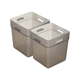 Maxbell 2x Refrigerator Organizer Box Refrigerator Side Door Box for Fruits Cabinets Gray