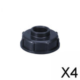 Maxbell 4xGarden Hose Connector IBC Tank Valve for Hose Connector Accessory Greenhouse Black DN20