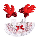 Maxbell Doll Clothes for 15cm Rabbit Plush Doll Stylish Photo Props Comfortable Cute elk skirt