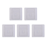 Maxbell 5Pieces  Network Socket Single Port 86 Type Wall Panel Mounted Network