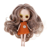 Maxbell Set of Making Parts Makeup Faceplate Doll Body And Curly Wig For Mini Blythe