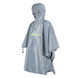Maxbell Maxbell Waterproof Poncho Bike Cycling Bicycle Reflective Strips Raincoat  Gray