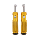 Maxbell Maxbell 2xCNC Universal Motorcycle Folding Footpegs Rider Bike Rear Foot Rest Gold