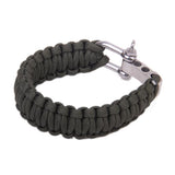 Maxbell Outdoor Camping Parachute Lanyard Stainless Steel Shackle Survival Bracelet Army Green
