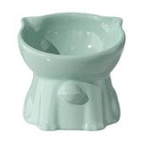 Maxbell Raised Cat Bowl Minimalist Anti Slip Elevated Cat Bowl for Small Medium Dogs Green