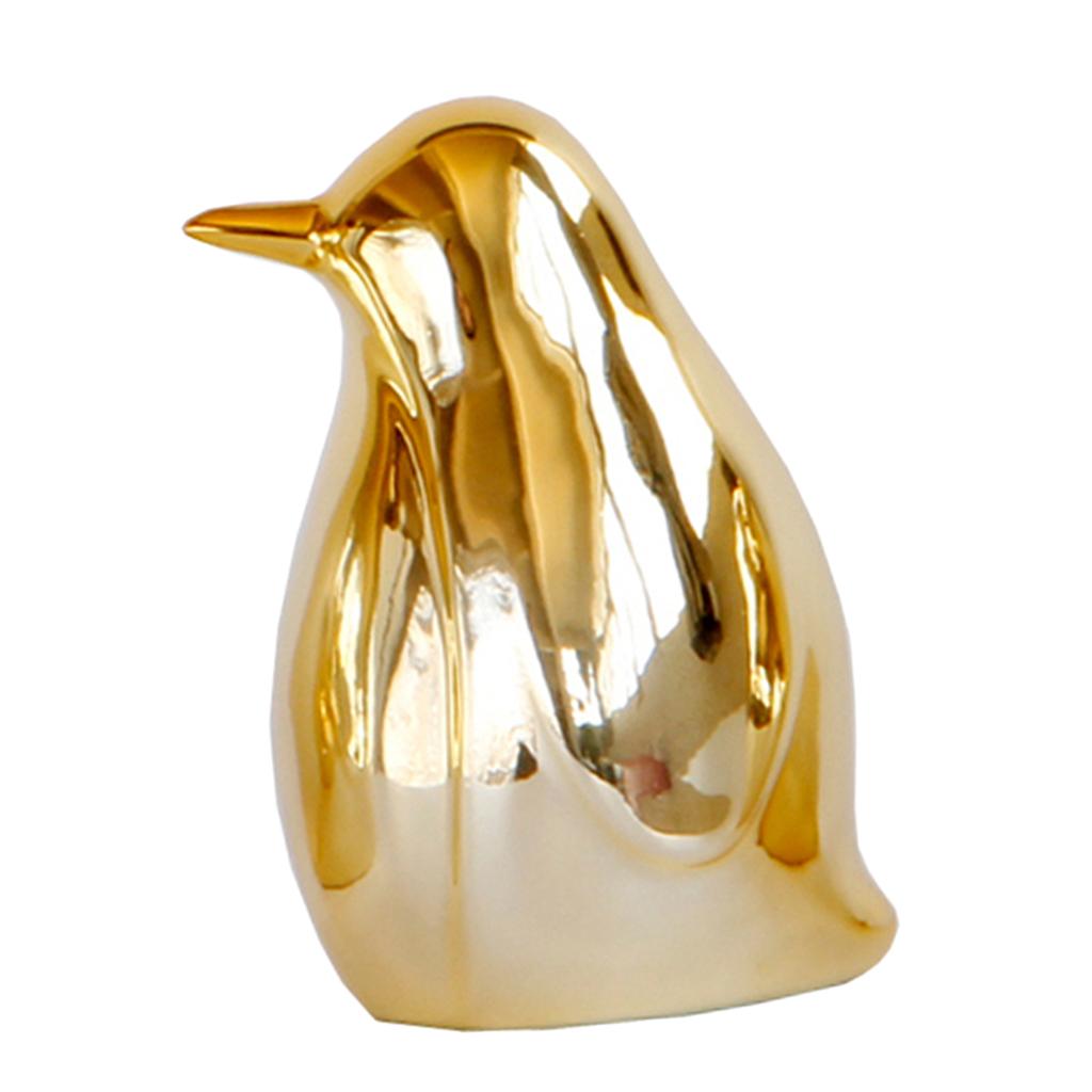 Maxbell Nordic Style Ceramic Penguin Figurine Desktop Decor Home Office Ornament M