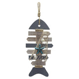 Maxbell Maxbell Nautical Wood Hanging Decor Door Bar Shop Carved Wall Sign Large Fishbone