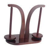 Maxbell Yarn Ball Holder Mother Gift Rotatable Double Spindles Portable Thread Stand Dark Brown