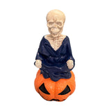 Maxbell Skeleton Figurine Halloween Decoration Desktop Ornament for Indoor Home Desk Dark Blue