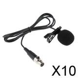 Maxbell 10xLavalier Lapel Tie Clip-on Vacuum Tube Microphone MINI XLR 4Pin