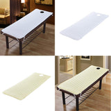 2 Nonslip Massage Table Sheet Cover with Elastic Band 190x80cm White Beige