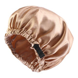 Maxbell 3xsatin Caps Sleeping Caps Adjustable Hair Care Hat Round for Sleeping Khaki