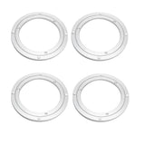 4 Pieces 16inch Aluminum Alloy Round Rotating Turntable Bearing Table Silver