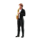 Maxbell 1:64 Scale Band Figurine Dioramas for Train Layout Micro Landscape DIY Scene Saxophonist