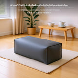 Maxbell Multifunctional Footstool Ottoman, Ergonomic Shoe Changing Stool & Sofa Footrest, Removable Cover, Anti-Slip Base, Comfortable Fabric, for Living Room, Bedroom, Office, Under Desk Sapphire Blue