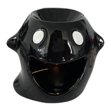 Maxbell Essential Oil Burner Aroma Oil Warmer Porcelain Ornament for Office Yoga Black