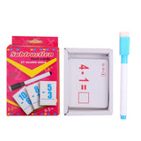Maxbell Maxbell 27 Pieces Double Sided Educational Arithmetic Flash Cards with Erasable Pen Subtraction