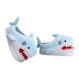 Maxbell Shark Slippers Winter Cartoon Indoor Shoes Keep Warm Anti Slip Kids Slippers Blue