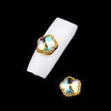 Maxbell Maxbell 10Pieces Glitter Gems 3D Nail Art Sticker Nail Tip DIY Design Charms Flower