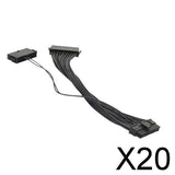 Maxbell 20x24PIN 20+4 Dual PSU Multiple Power Supply Splitter Adapter 30cm Cable Cord